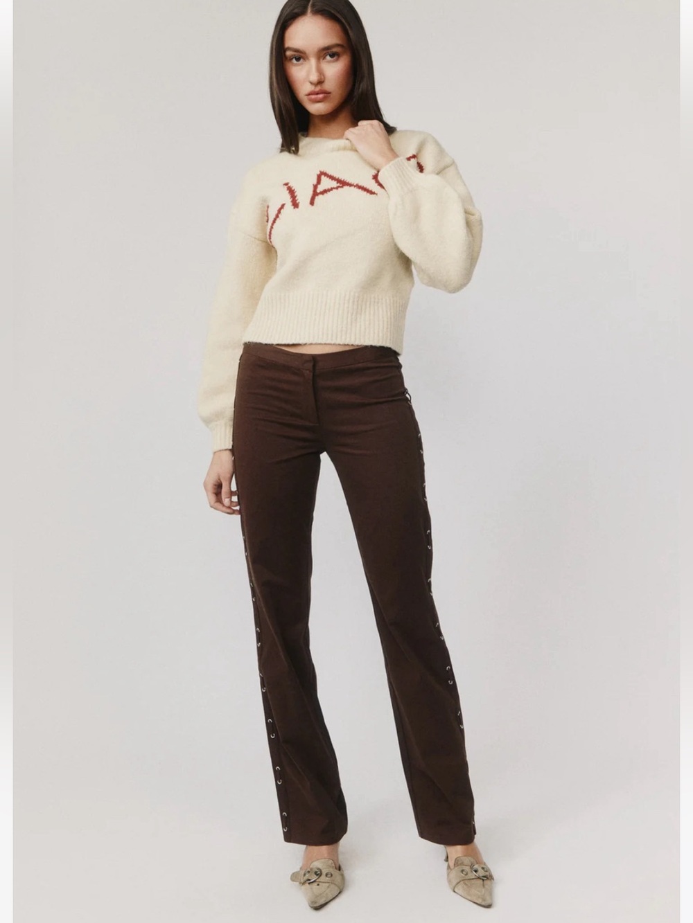 With Jean Ray pants Brown XS NEW